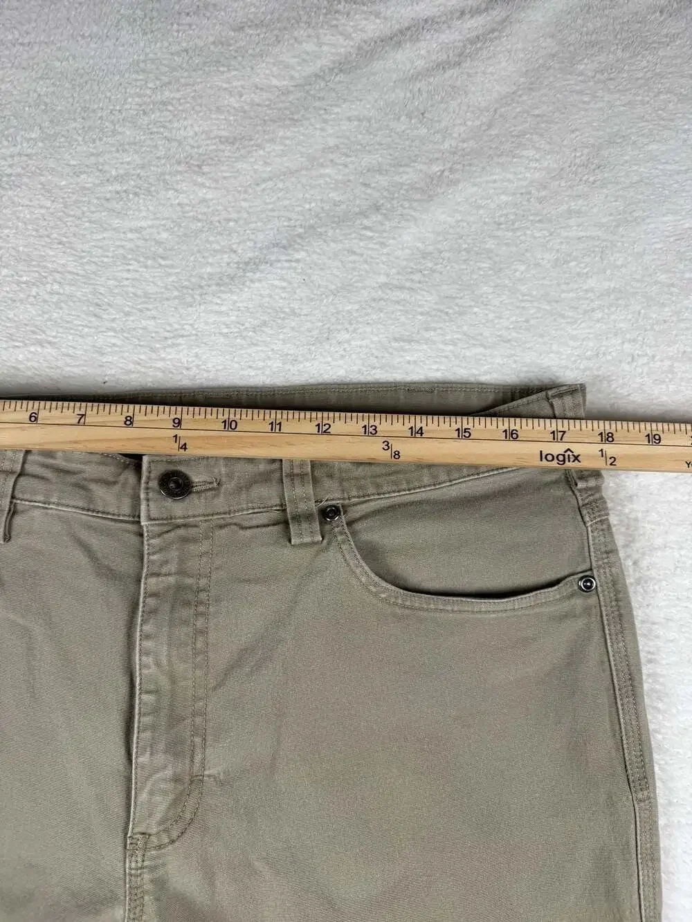Duluth Trading Co. Flex Fire Hose Regular Fit Work Pants Khaki 36x32